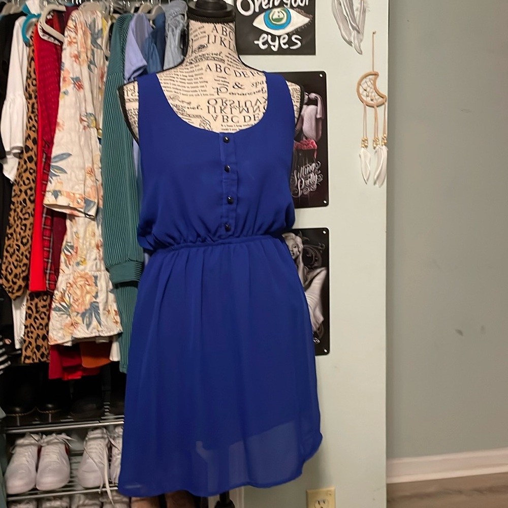 My Story Dark Blue Puffy dress